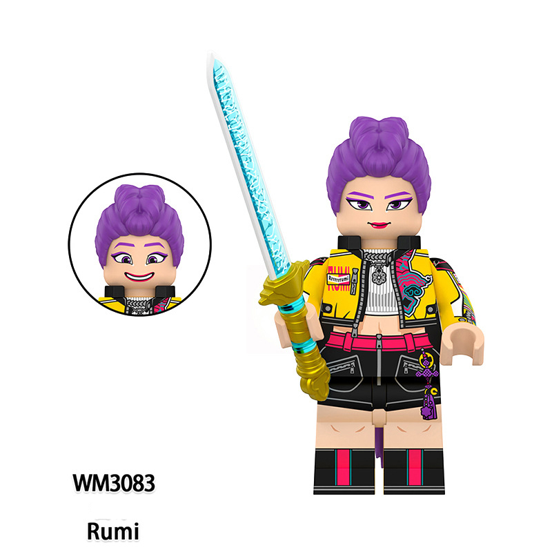 WM6228 Cartoon Butters Kpop Demon Hunters Minifigs Building Blocks Rumi Zoey Mira Action Figures Children Gifts Birthday Toys