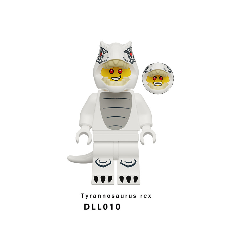 KL3316 Cartoon Dinosaur Series Ankylosaurus Action Figures White Little Triceratops Minifigs Building Blocks Toys Children Gifts