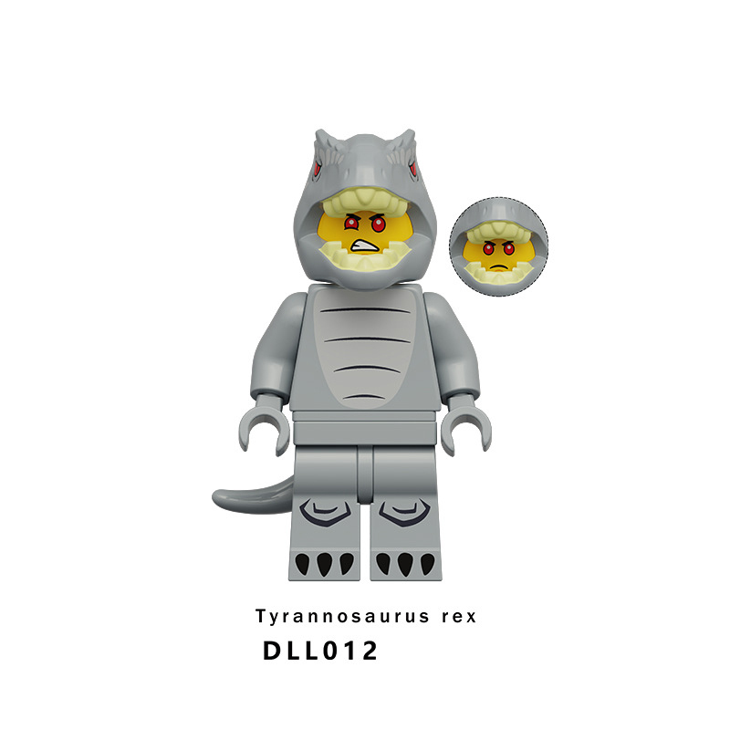 KL3316 Cartoon Dinosaur Series Ankylosaurus Action Figures White Little Triceratops Minifigs Building Blocks Toys Children Gifts