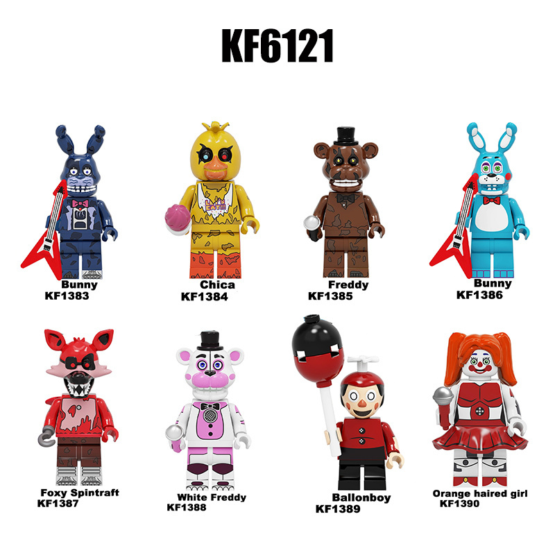 KF6071 Game Nightmare Freddy Phantom Foxy Action Figures Building Blocks Springtrap Minifigs Collection Children Birthday Gifts Toys
