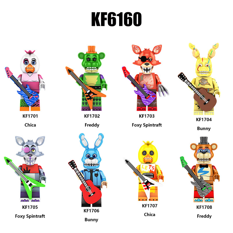 KF6122 Game Nightmare Freddy Phantom Foxy Action Figures Building Blocks Springtrap Minifigs Collection Children Birthday Gifts Toys