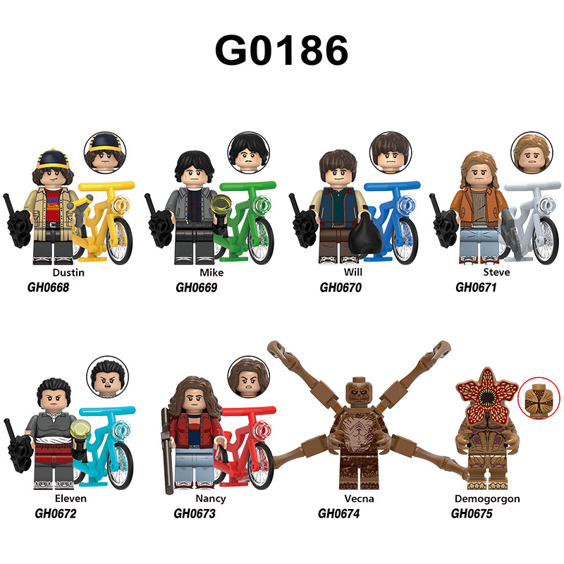 LG1007 Stranger Things Series Minifigs Building Blocks Vecna Cartoon Eleven Papa Billy Erica Figures Models Toys Gifts Children