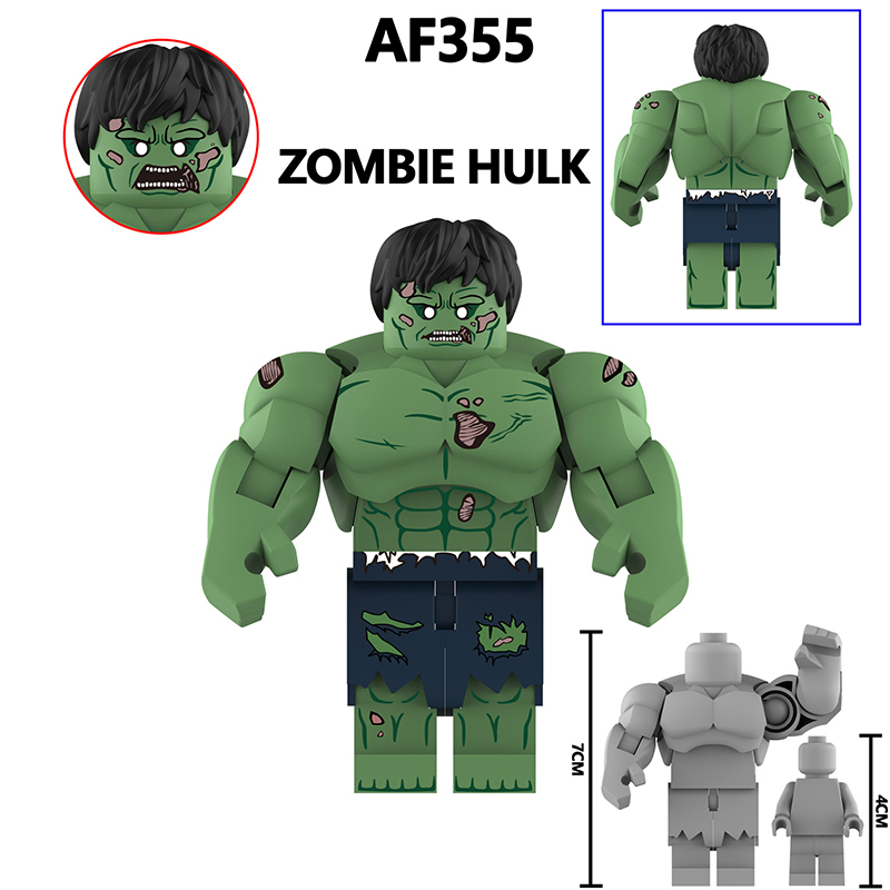 AF342-355  America Disney Marvel superhero series Rhino Zombie Hulk DC Comics Minifigurs Building Blocks Avengers Thanos Action Iron Models Toys Gift