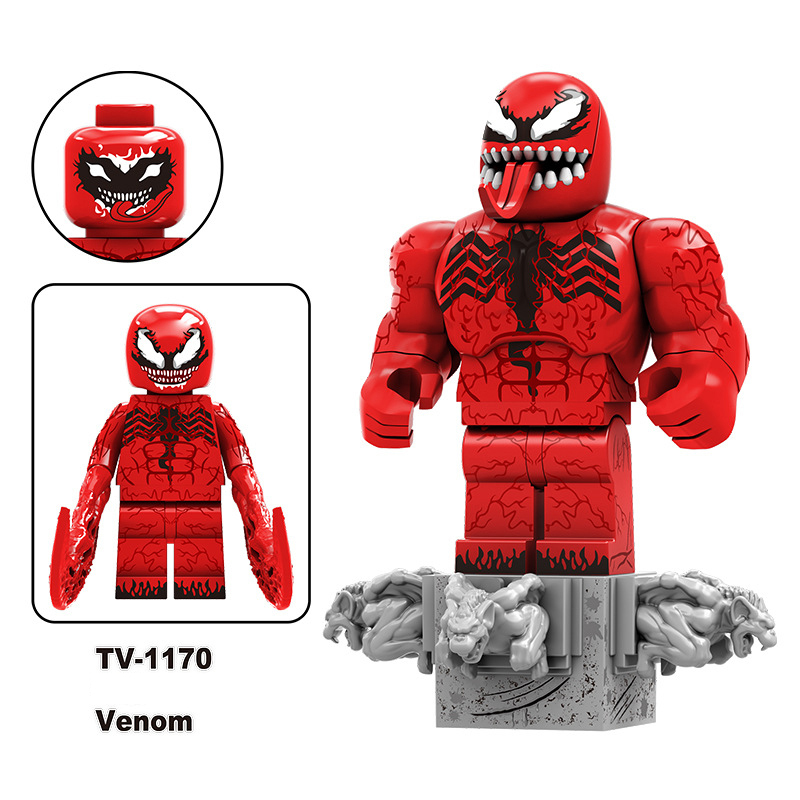 TV6220 Marvel Series Venom Action Figure DC Comics Collection Model Carnage Minifigs Building Blocks Children Toys Gifts Boys