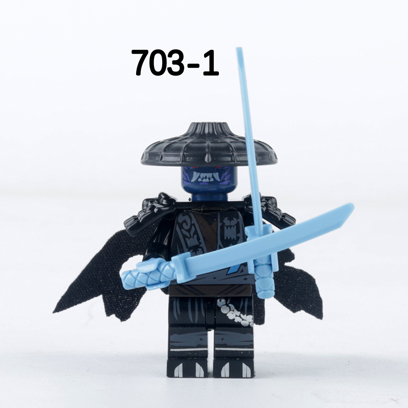 FD601-604 Phantom Ninja Game Series Minifigs Building Blocks Forbidden five  Accessories Shield Sword Compatible Toys Boys