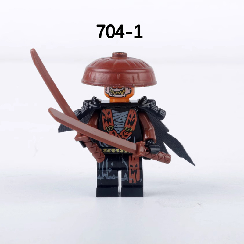 FD601-604 Phantom Ninja Game Series Minifigs Building Blocks Forbidden five  Accessories Shield Sword Compatible Toys Boys
