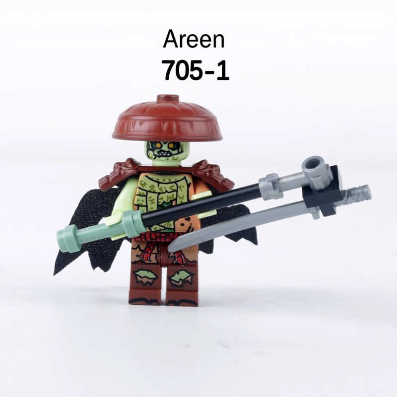 FD601-604 Phantom Ninja Game Series Minifigs Building Blocks Forbidden five  Accessories Shield Sword Compatible Toys Boys