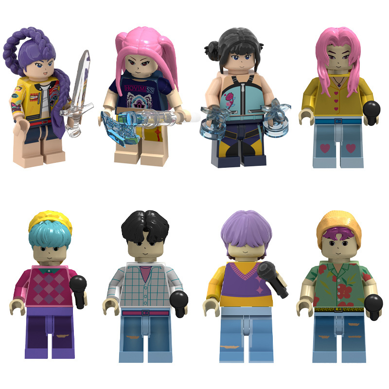 911-4  Cartoon Butters KPop Demon Hunters Minifigs Building Blocks SAJA Action Figures Children Gifts Birthday Toys