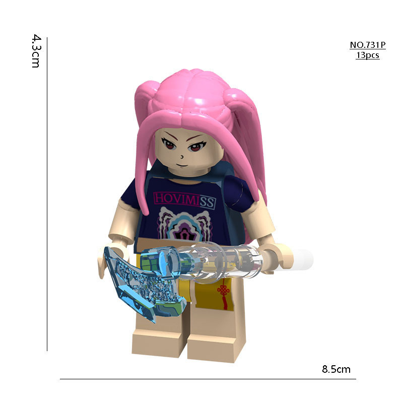 911-4  Cartoon Butters KPop Demon Hunters Minifigs Building Blocks SAJA Action Figures Children Gifts Birthday Toys