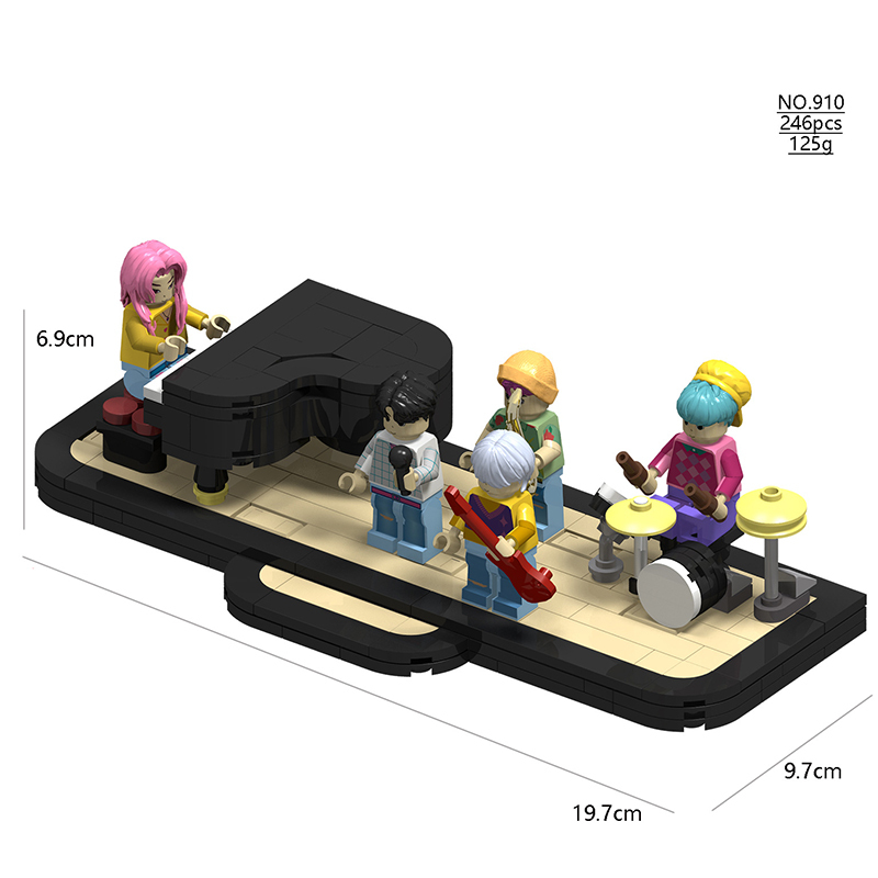 911-4  Cartoon Butters KPop Demon Hunters Minifigs Building Blocks Demon Hunter Boy Band Action Figures Children Gifts Birthday Toys