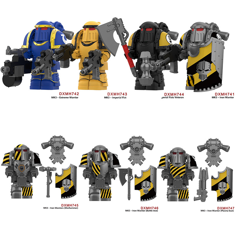 DXMH741-744 Game MK3- Empire Fist Veteran Minifigs Motorcycle Building Blocks Armour Compatible Toys Gift