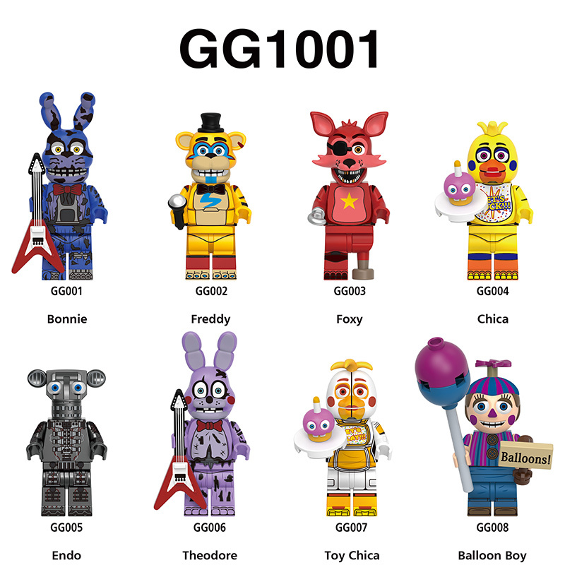WM6171 Game Nightmare Freddy Phantom Foxy Action Figures Building Blocks Springtrap Minifigs Collection Children Birthday Gifts Toys