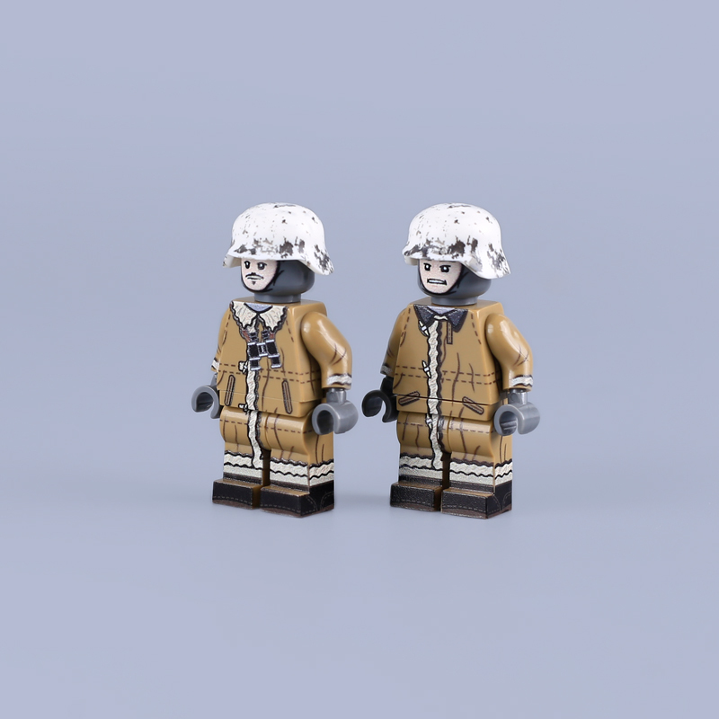 HTL039 WW2 Military WW2 soldiers Winter Sheepskin Coat Soldier German army  Action Figures UV Building Blocks Weapons Gun Toys Boys