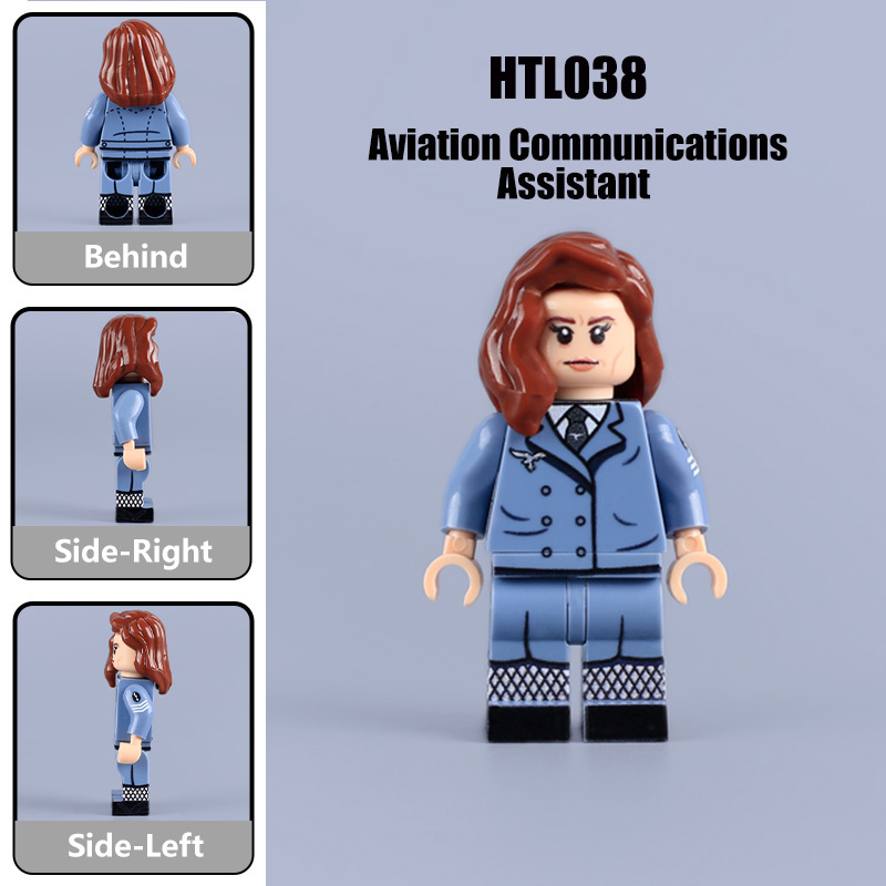 MTUV080 MTUV081 WW2 German Red Cross Nurse Minifigs Building Blocks UV Printing Spanish Volunteer Nurse Army Weapon Soldier Figures Parts Bricks Toys