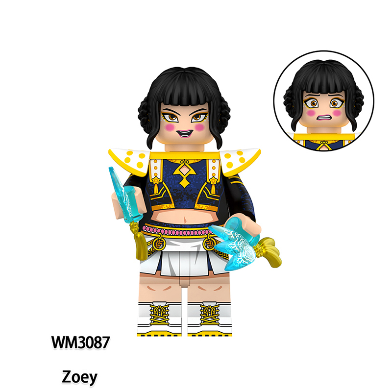 WM6229 Cartoon Butters Kpop Demon Hunters Minifigs Building Blocks Rumi Zoey Mira Action Figures Children Gifts Birthday Toys