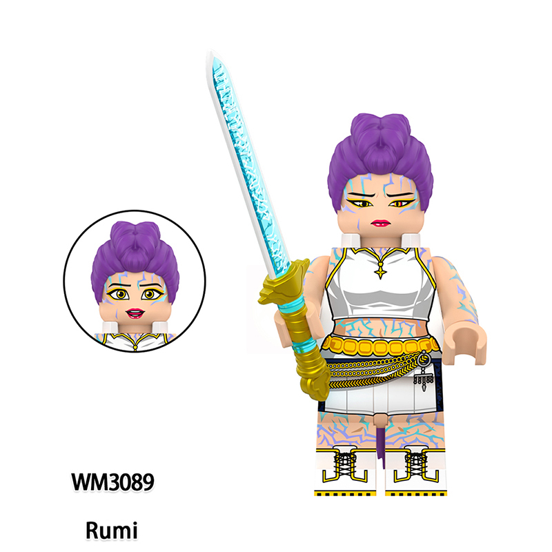 WM6229 Cartoon Butters Kpop Demon Hunters Minifigs Building Blocks Rumi Zoey Mira Action Figures Children Gifts Birthday Toys