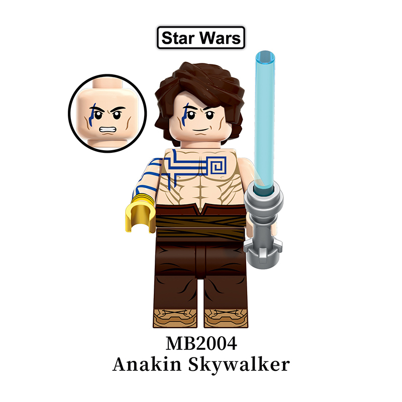 PG8021 American Science Star Wars Series Jedi Knight Minifigs Luke Building Blocks Assembled Lightsaber Weapon Boy Toy Kids Gifts