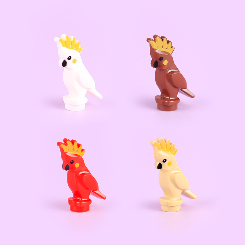 MOC City Animal Series Minifigures Flamingo Building Blocks DIY Farm Zoo Owl Accessories Bricks Modle Toys For Children Compatible