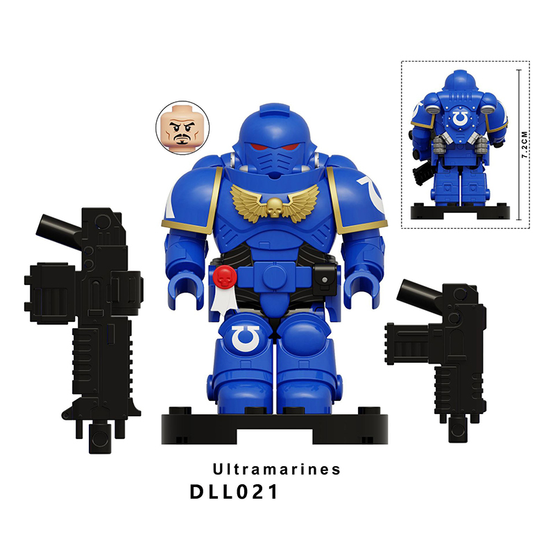 DY701-708 British Game Warhammer Blood Angels Minifigs Building Blocks Warrior Ultramarines Imperial Armour Helmet Toys Gift Boy