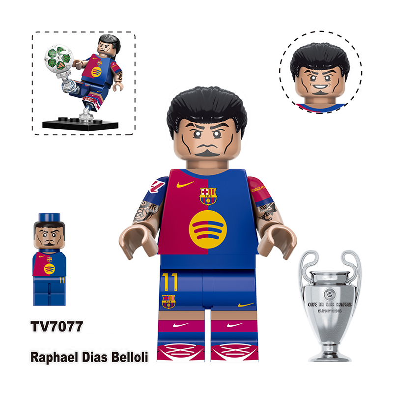 World Cup Vincius Bellingham Cristiano Ronaldo Football Minifig