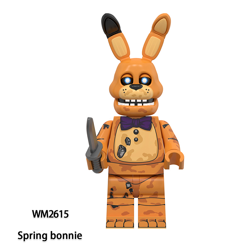 WM6171 Game Nightmare Freddy Phantom Foxy Action Figures Building Blocks Springtrap Minifigs Collection Children Birthday Gifts Toys