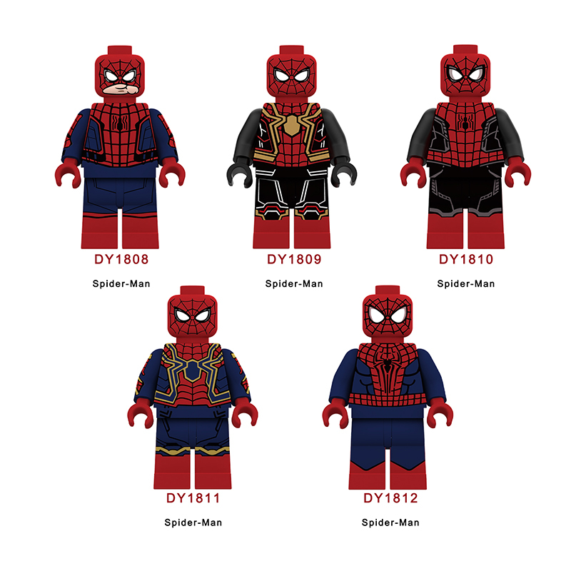 KT1023 Marvel Super Heroes Series Minifigures Spider-Man Building Blocks MOC Captain Pig Figures Bricks Model Toys Gifts For Kids
