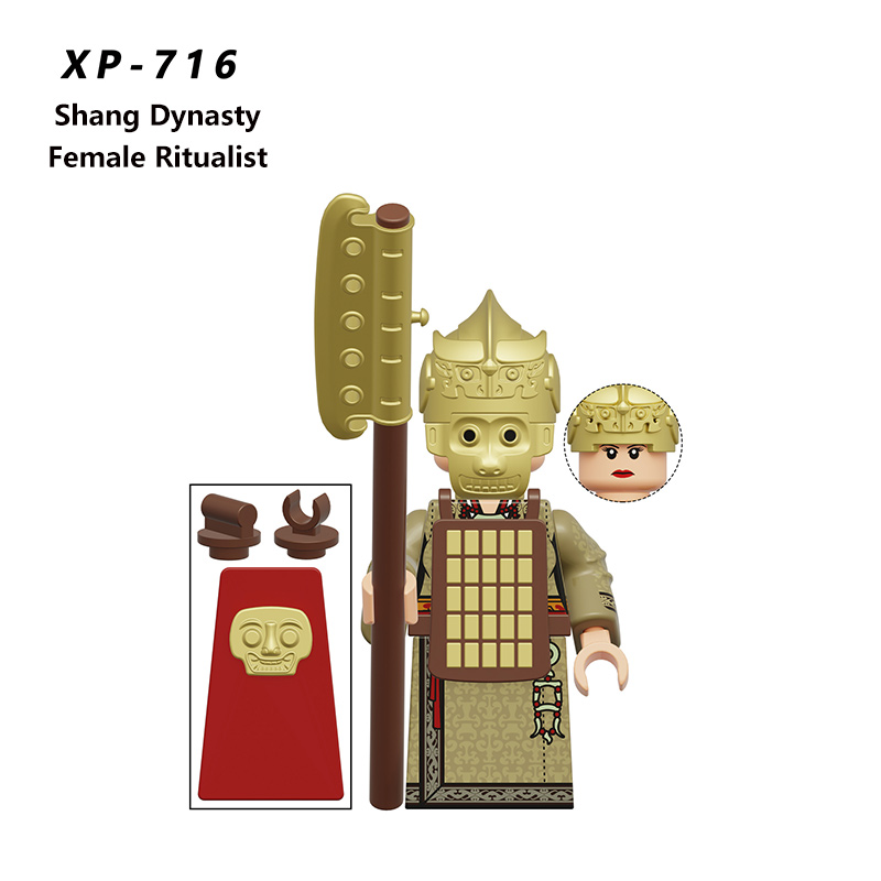 Medieval soldier Minifigures China Acient Tang Dynasty Bricks