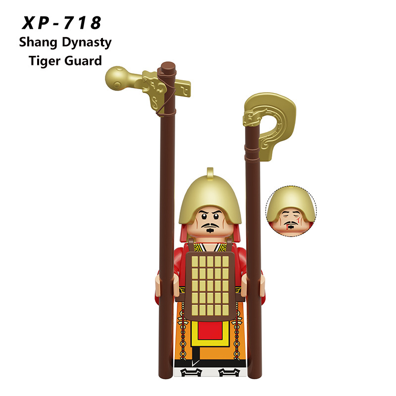 KT1097 Chinese Acient Minifigures Building Blocks Tang Dynasty Armor LiBai Compatible Action Mini Figures Assemble Educational Toys Gift