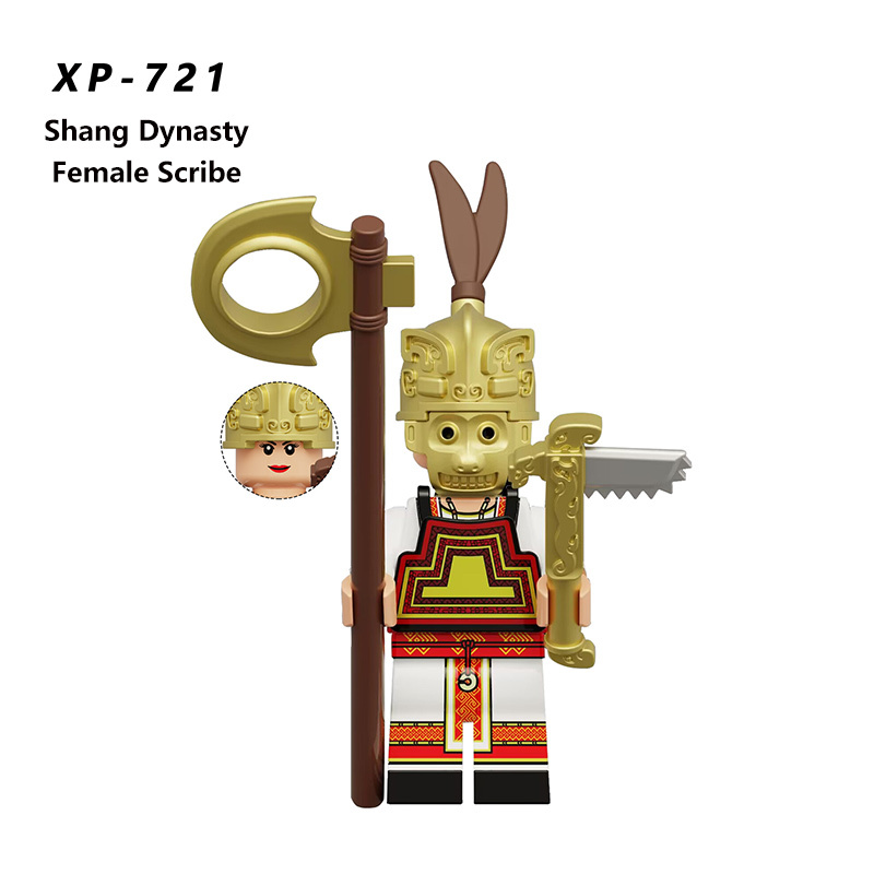 KT1097 Chinese Acient Minifigures Building Blocks Tang Dynasty Armor LiBai Compatible Action Mini Figures Assemble Educational Toys Gift