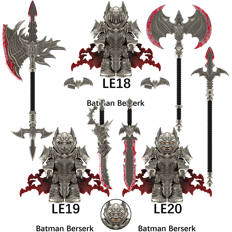 W1348-1350 Marvel DC Series Superheroes Batman Action Figures Building Blocks Hellbat Weapon Accessories Children Toys Boys Gift