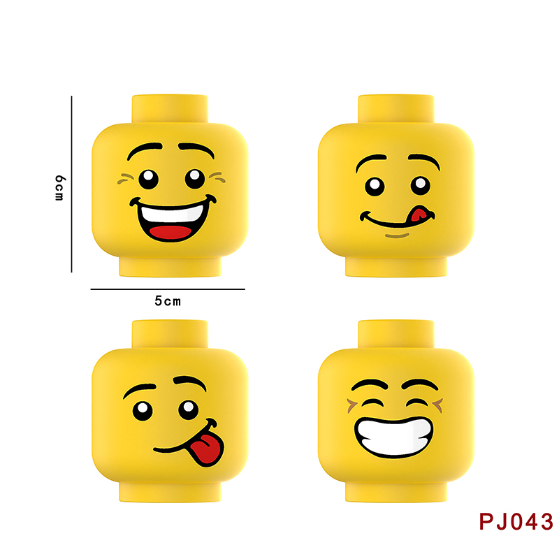 DY1804 Cartoon Series Large Smiley Face Minifigs Building Block Action Figures Children Gifts Toys Christianity Compatible