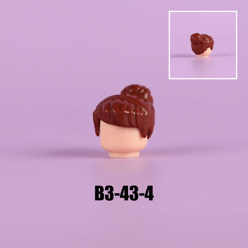 MOC City People Hat Building Blocks Baseball Cap Beret Hairstyle Hair Meatball Head Compatible Hats Bricks Children Gifts Toys