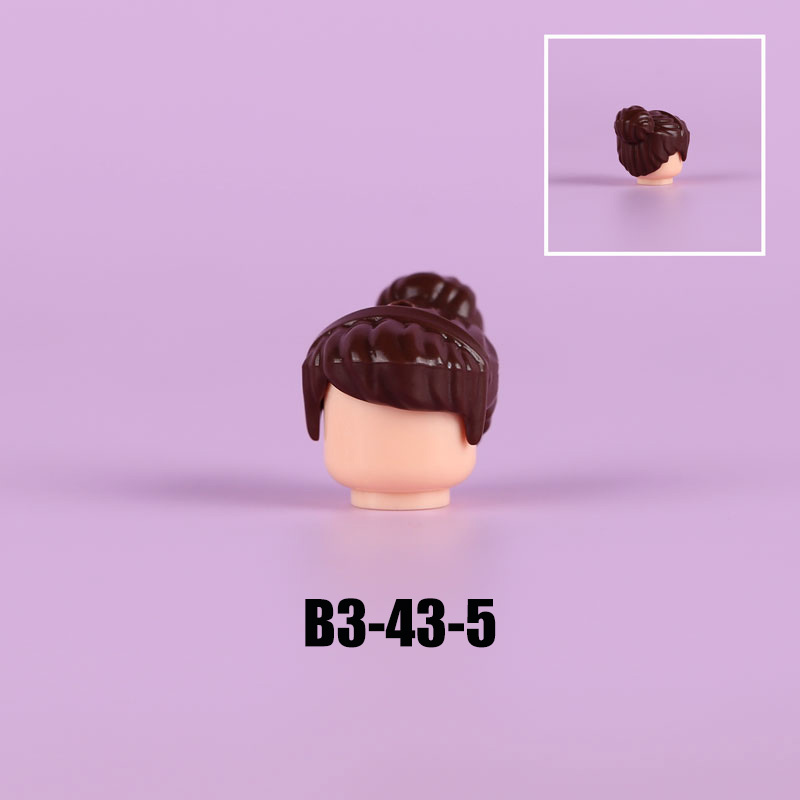 MOC City People Hat Building Blocks Baseball Cap Beret Hairstyle Hair Meatball Head Compatible Hats Bricks Children Gifts Toys