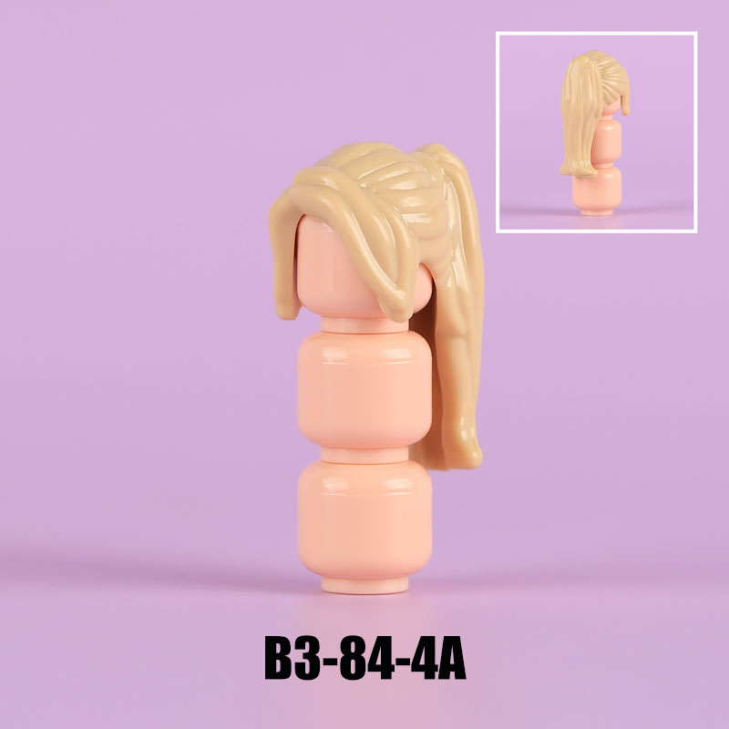 MOC City People Hat Building Blocks Baseball Cap Beret Hairstyle Hair Meatball Head Compatible Hats Bricks Children Gifts Toys