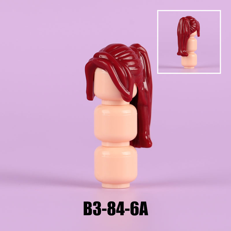 MOC City People Hat Building Blocks Baseball Cap Beret Hairstyle Hair Meatball Head Compatible Hats Bricks Children Gifts Toys