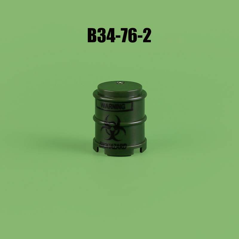MOC WW2 Military Oil Drum Fuel Tank Printed Building Blocks Weapons Soldiers Accessories War Scene Accessories Bricks Toys Boys