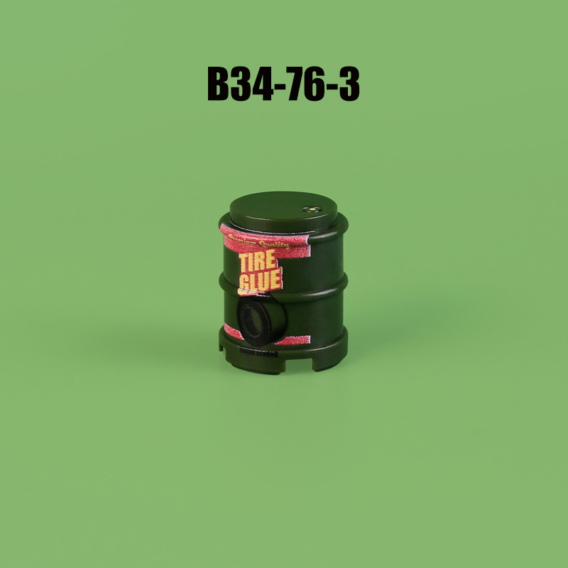MOC WW2 Military Oil Drum Fuel Tank Printed Building Blocks Weapons Soldiers Accessories War Scene Accessories Bricks Toys Boys