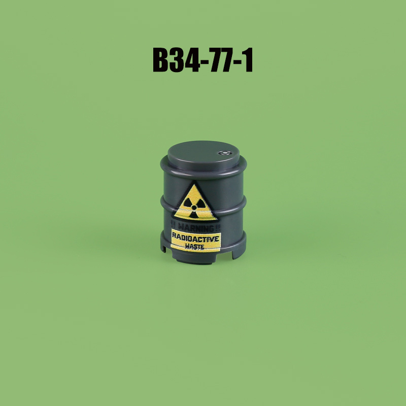 MOC Modern Military Oil Drum Fuel Tank Printed Building Blocks Weapons Soldiers Accessories War Scene Accessories Bricks Toys Boys