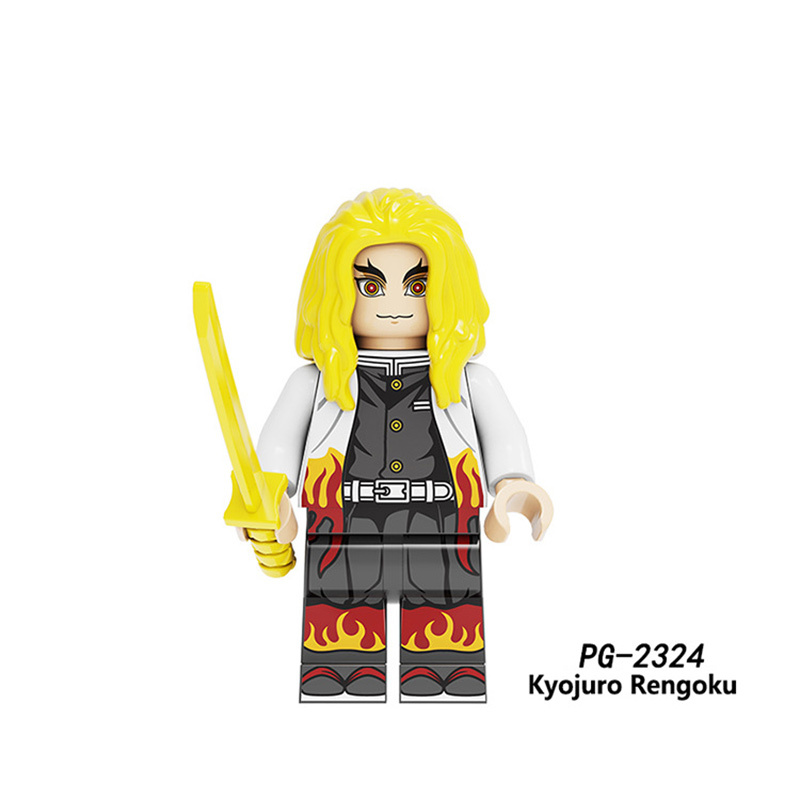 KDL816 Japanese Anime Bleach Series Minifigs Building Blocks Jump Comics Kurosaki Ichigo Kuchiki Rukia Character Weapon Toys Boy