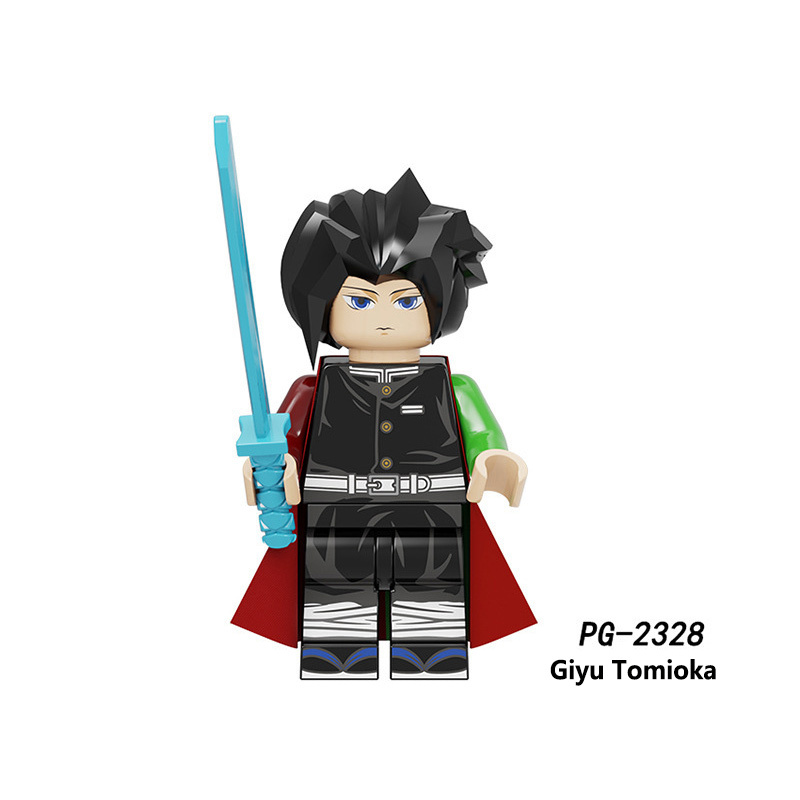 PG8291 Japanese Anime Bleach Series Minifigs Building Blocks Jump Comics Kurosaki Ichigo Kuchiki Rukia Character Weapon Toys Boy
