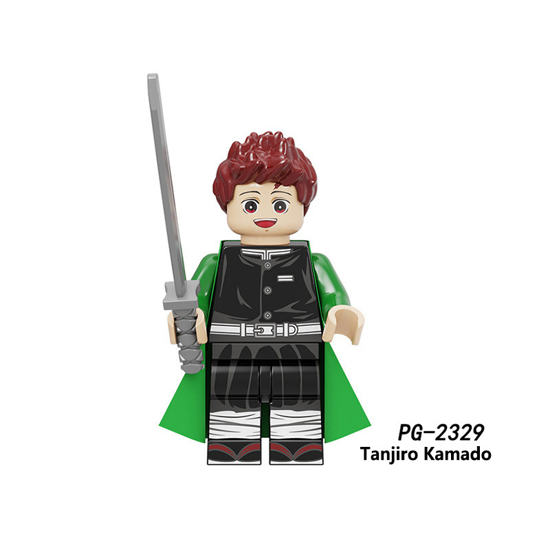 PG8291 Japanese Anime Bleach Series Minifigs Building Blocks Jump Comics Kurosaki Ichigo Kuchiki Rukia Character Weapon Toys Boy