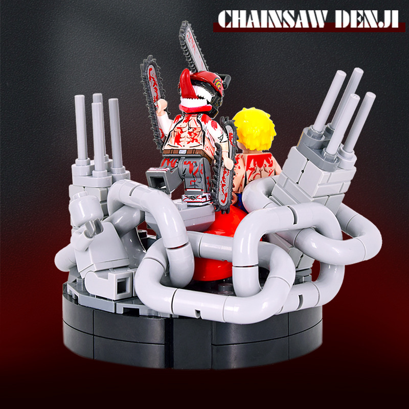 DY522 Anime Series Chainsaw Man Minifigures Building Blocks Denji Pochita Action Cartoon Weapon Bricks Gifts Children Kids