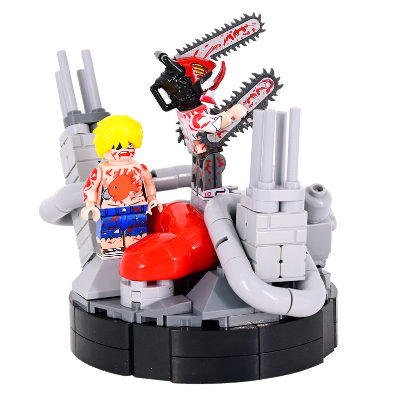DY522 Anime Series Chainsaw Man Minifigures Building Blocks Denji Pochita Action Cartoon Weapon Bricks Gifts Children Kids