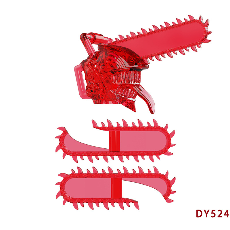 DY523 DY524 Anime Series Chainsaw Man Minifigures Building Blocks Denji Pochita Action Cartoon Weapon Bricks Gifts Children Kids