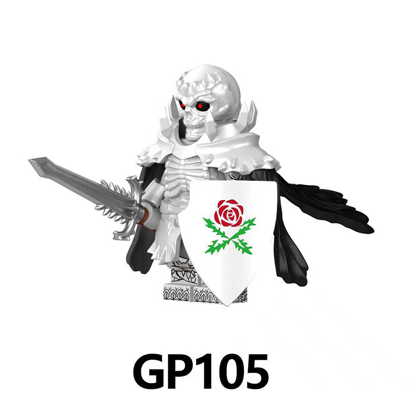 GP105-108 Medieval Knight SoldierBerserk  Minifigs The legendary Imprint Guts Griffith Weapon War Building Blocks Storm City Toy Kids Gift