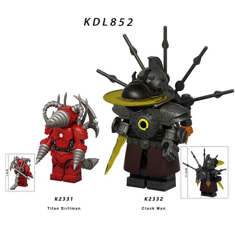 KDL852 Movie Toilet Man Titan TV Man Action Figure DC Comics Collection DJ Man Upgrade Minifigs Building Blocks Children Toys Gifts Boys