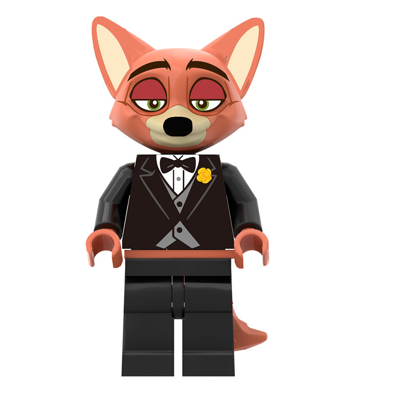 RT8012 Game Disney Movie Cartoon Zootopia Nick Judy Action Figures Games Building Blocks Dawn Bellwether Flash Children Toys Halloween Gifts