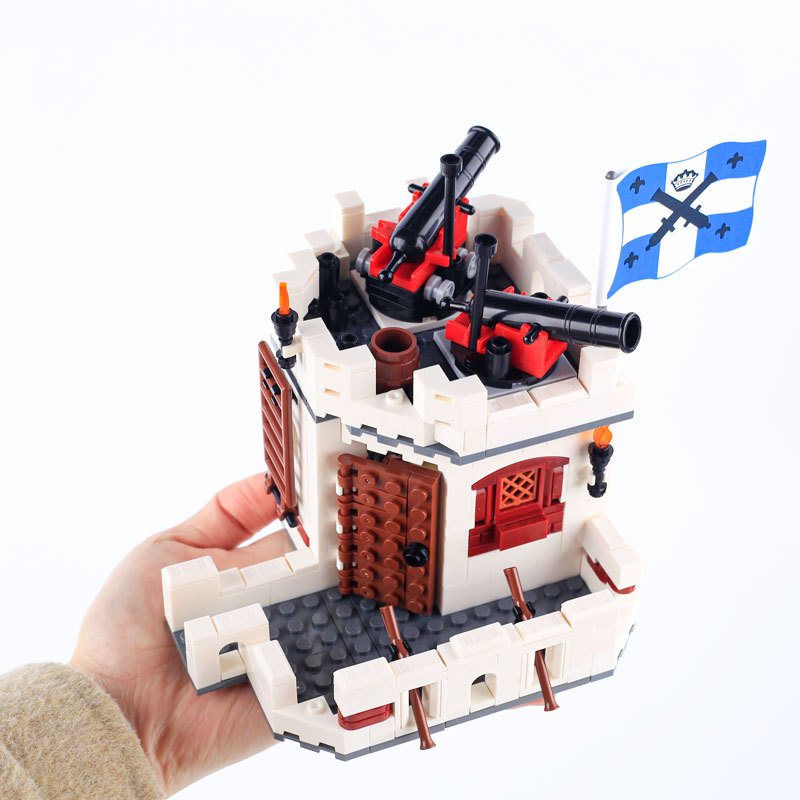 Medieval MOC Scene Building Block Gallow Pirate Ship Cage Elf Treehouse Wizard Kitchen Furniture Pool Notice Board Toy Gift