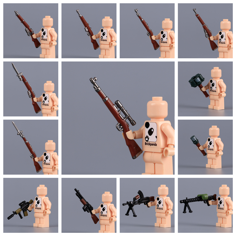MOC City Military SWAT Figures Accessories Building Blocks Gun Weapons Knee Pads Headset Helmets Box Container Toys Boys Gift