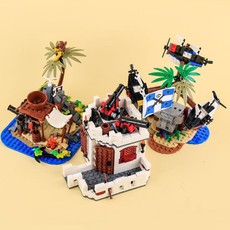 Medieval MOC Scene Building Block Gallow Pirate Ship Cage Elf Treehouse Wizard Kitchen Furniture Pool Notice Board Toy Gift